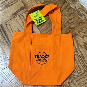 Trader Joe's Orange Canvas Tote Bag